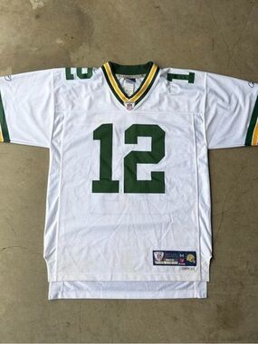 Y2K NFL Reebok Aaron Rodgers Away Jersey Green Bay Packers Stitched